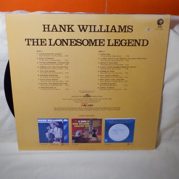 ~~~ HANK WILLIAMS ~~~ The Lonesome Legend - Picture 2 of 2